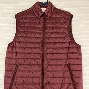 Brooks Brothers - Red Fleece Puffer Vest (Red), Men's Size Medium